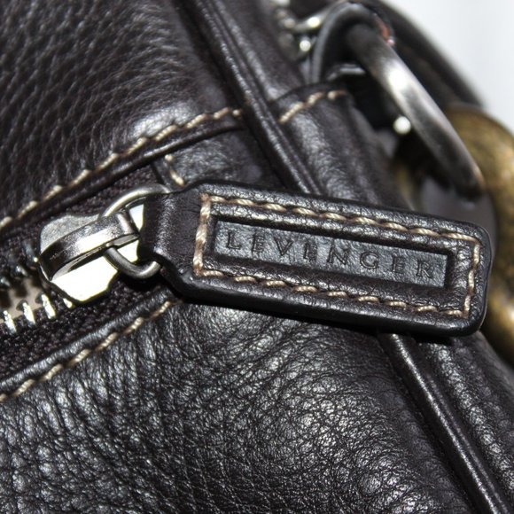 Levenger Brown Leather Multi-Use Messenger Crossbody Bag Organizer 11.5"x9" - Picture 16 of 16